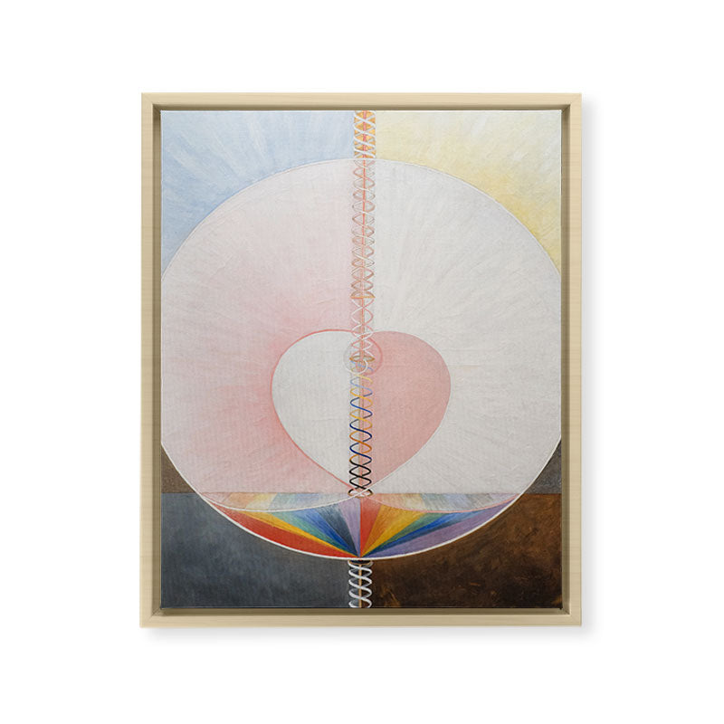 "The Dove, No. 1" by Hilma af Klint (1915) Framed Canvas Print