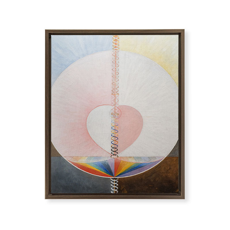 "The Dove, No. 1" by Hilma af Klint (1915) Framed Canvas Print
