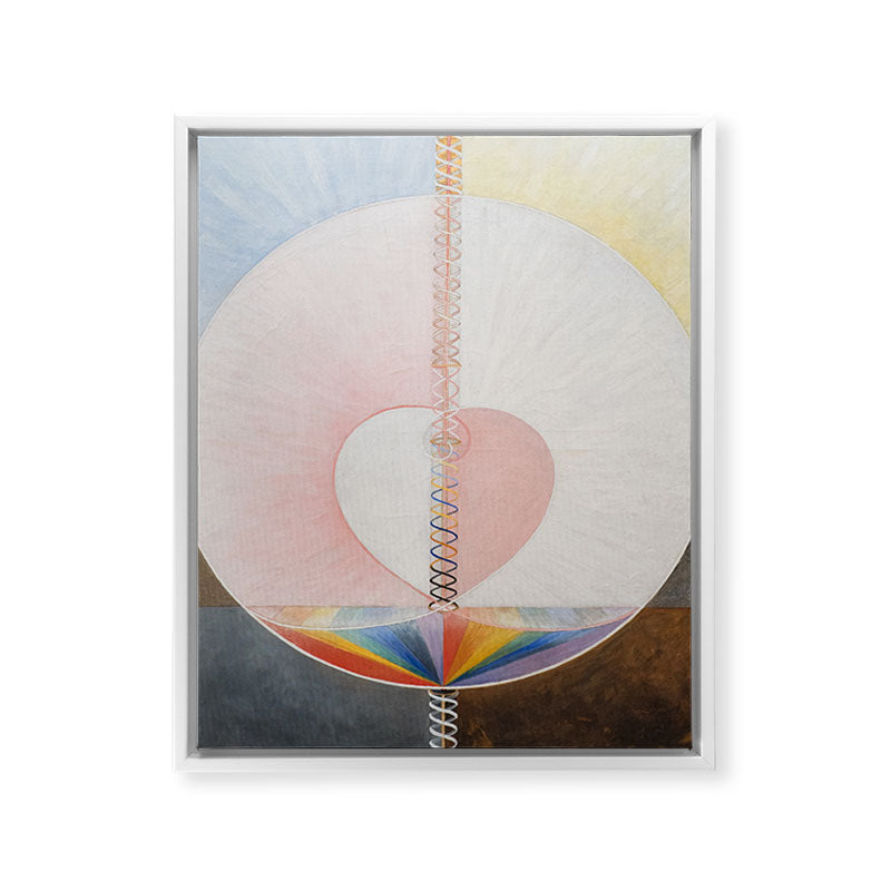 "The Dove, No. 1" by Hilma af Klint (1915) Framed Canvas Print