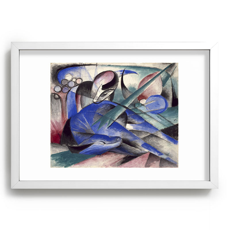 "The Dreaming Horses" by Franz Marc, 1913 Framed Art Print