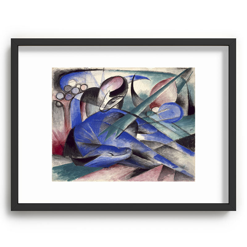 "The Dreaming Horses" by Franz Marc, 1913 Framed Art Print