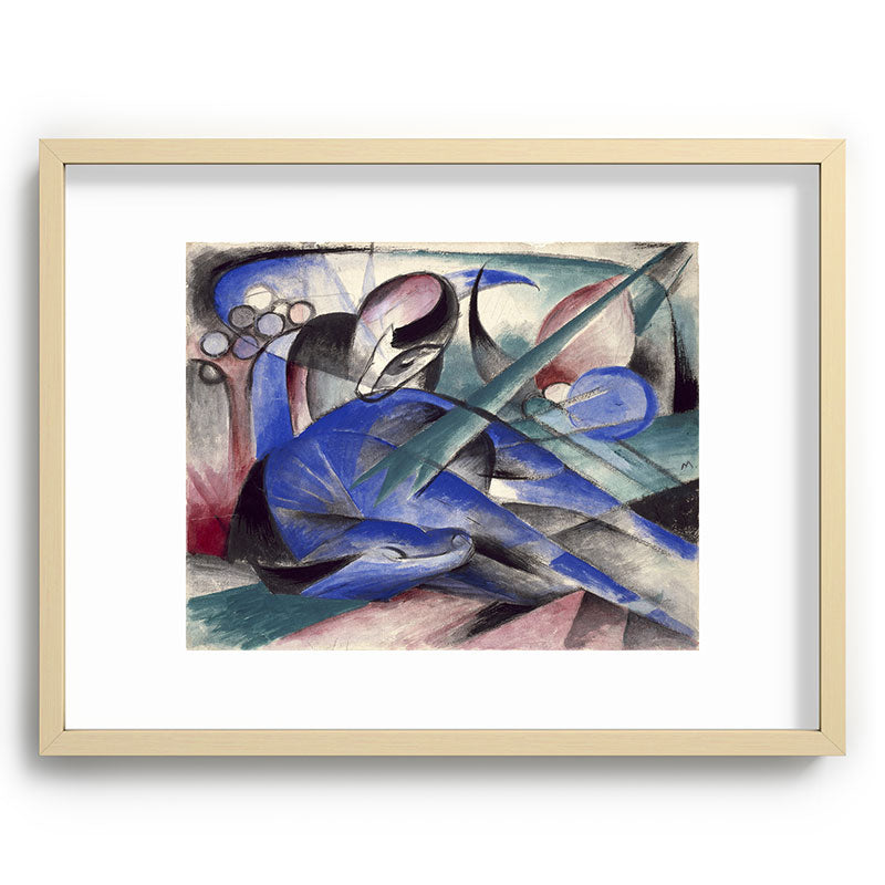 "The Dreaming Horses" by Franz Marc, 1913 Framed Art Print