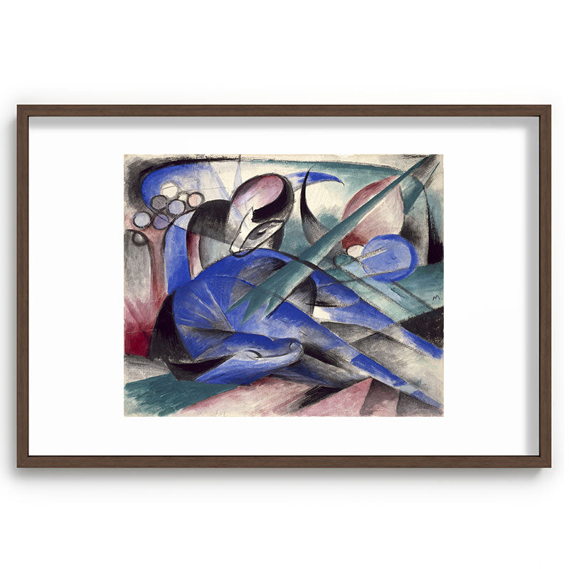"The Dreaming Horses" by Franz Marc, 1913 Framed Art Print