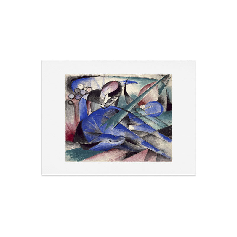 "The Dreaming Horses" by Franz Marc, 1913 Art Print