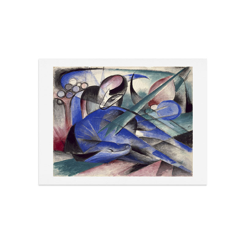 "The Dreaming Horses" by Franz Marc, 1913 Art Print