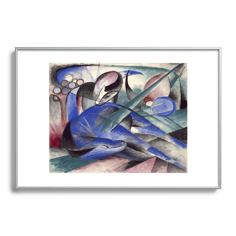 "The Dreaming Horses" by Franz Marc, 1913 Framed Art Print