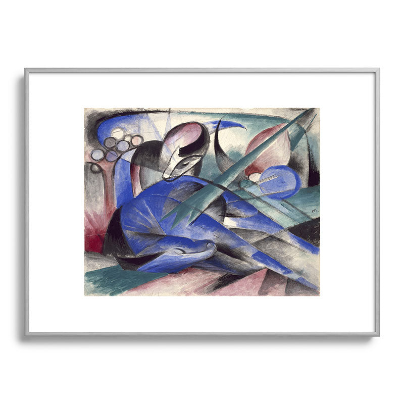 "The Dreaming Horses" by Franz Marc, 1913 Framed Art Print