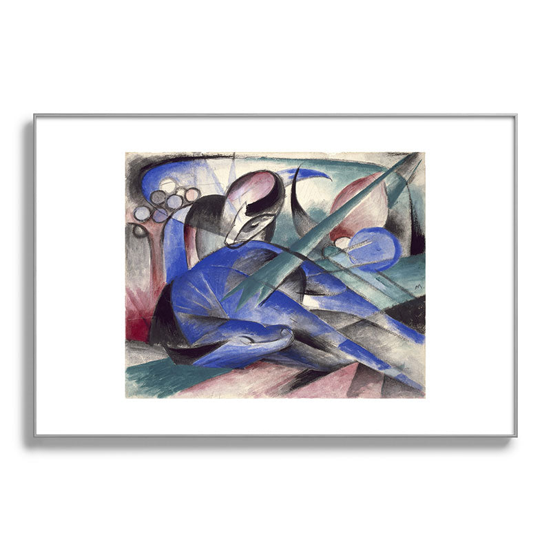 "The Dreaming Horses" by Franz Marc, 1913 Framed Art Print