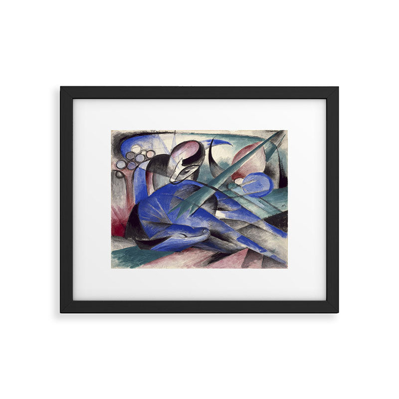 "The Dreaming Horses" by Franz Marc, 1913 Framed Art Print