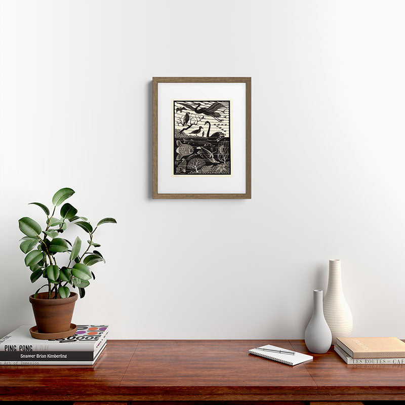 "The Fifth Day of Creation" by M.C. Escher Framed Art Print