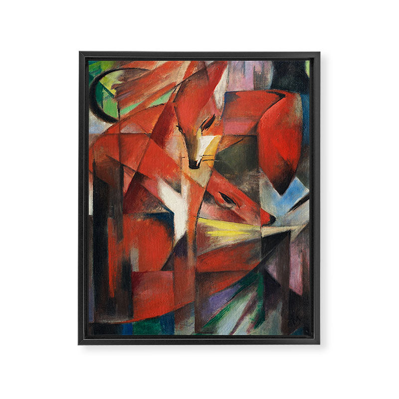 "The Foxes" by Franz Marc, 1913 Framed Canvas Print