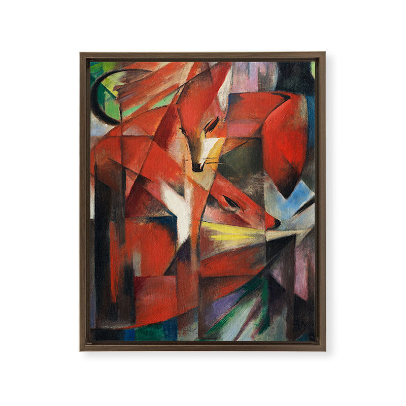 "The Foxes" by Franz Marc, 1913 Framed Canvas Print