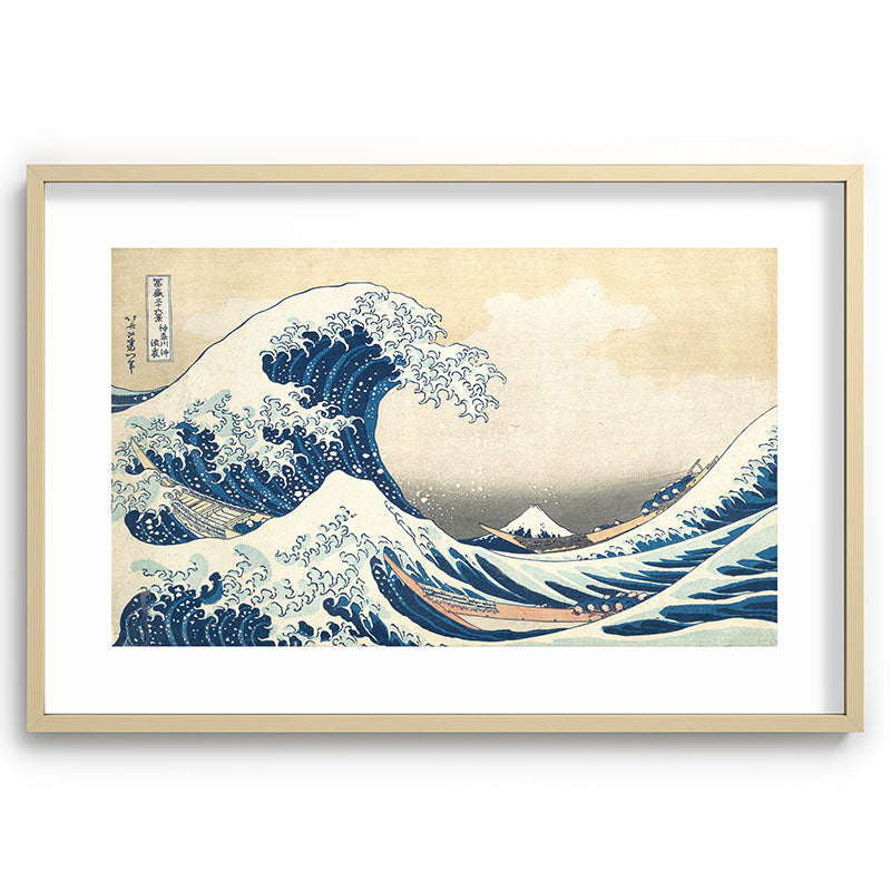 "The Great Wave off Kanagawa" by Hokusai, 1831 Framed Art Print