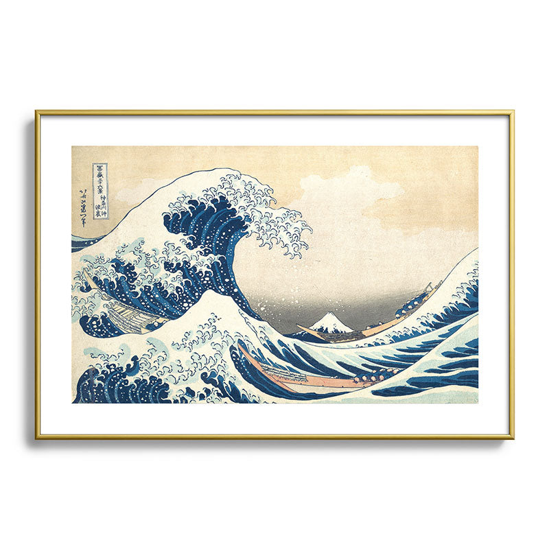 "The Great Wave off Kanagawa" by Hokusai, 1831 Framed Art Print