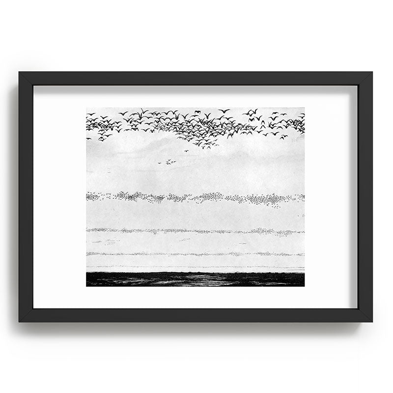 "The Later Flights of the Passenger Pigeon" by Frank Bond, 1920 (benefitting The Nature Conservancy) Framed Art Print