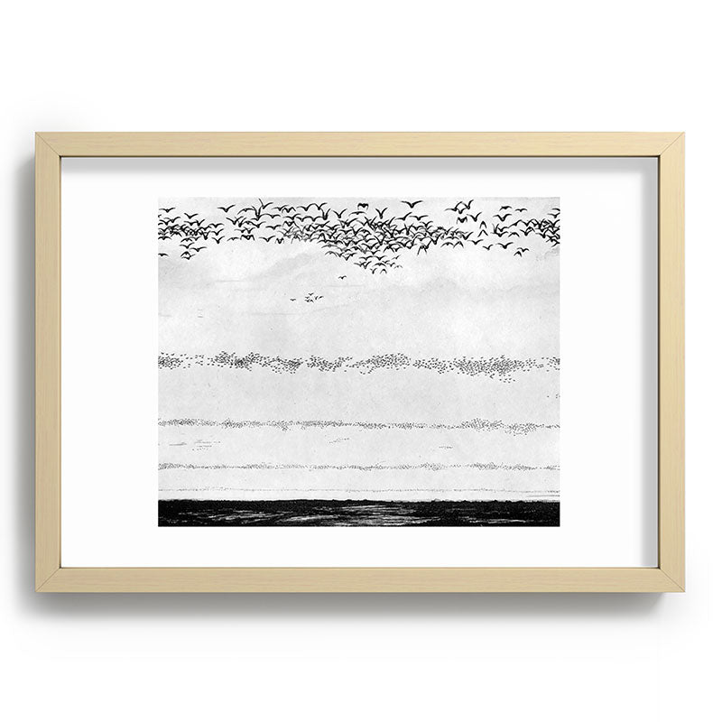 "The Later Flights of the Passenger Pigeon" by Frank Bond, 1920 (benefitting The Nature Conservancy) Framed Art Print
