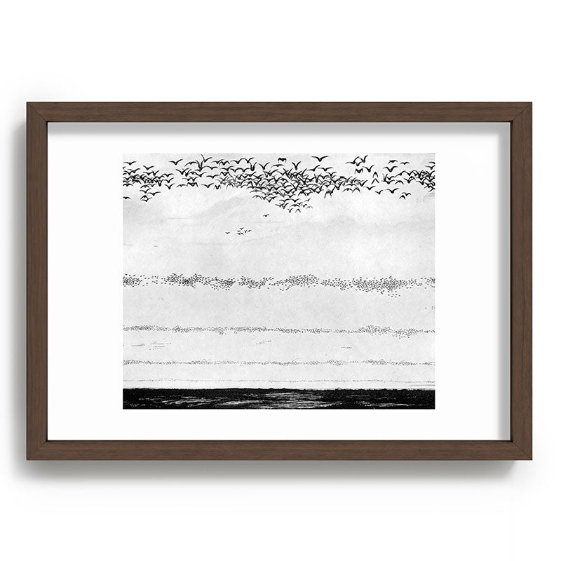 "The Later Flights of the Passenger Pigeon" by Frank Bond, 1920 (benefitting The Nature Conservancy) Framed Art Print