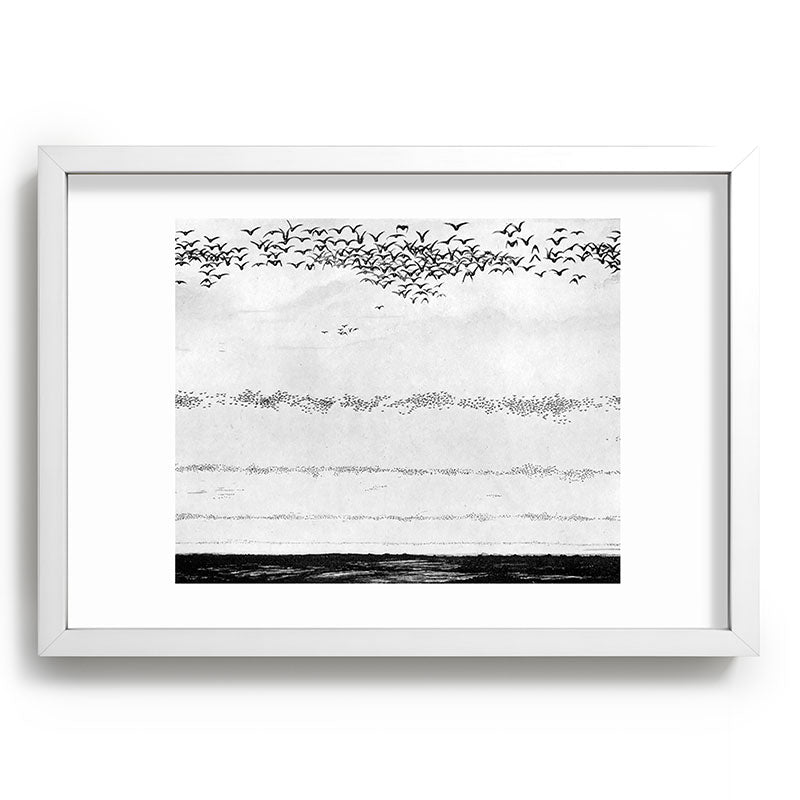 "The Later Flights of the Passenger Pigeon" by Frank Bond, 1920 (benefitting The Nature Conservancy) Framed Art Print