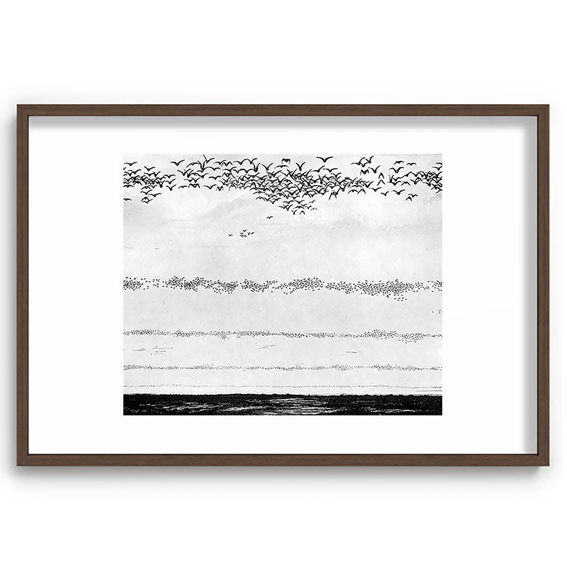 "The Later Flights of the Passenger Pigeon" by Frank Bond, 1920 (benefitting The Nature Conservancy) Framed Art Print