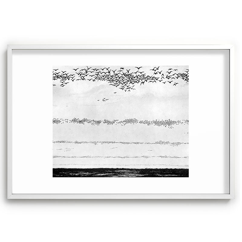 "The Later Flights of the Passenger Pigeon" by Frank Bond, 1920 (benefitting The Nature Conservancy) Framed Art Print