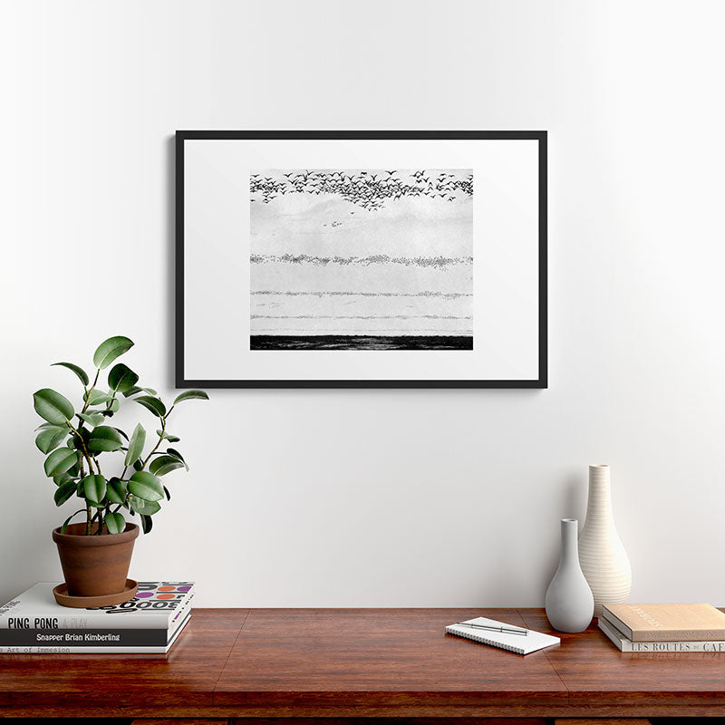 "The Later Flights of the Passenger Pigeon" by Frank Bond, 1920 (benefitting The Nature Conservancy) Framed Art Print