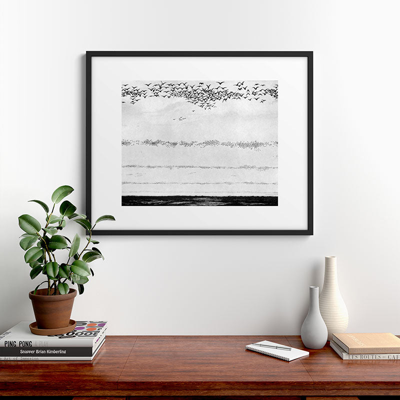 "The Later Flights of the Passenger Pigeon" by Frank Bond, 1920 (benefitting The Nature Conservancy) Framed Art Print