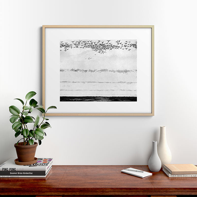 "The Later Flights of the Passenger Pigeon" by Frank Bond, 1920 (benefitting The Nature Conservancy) Framed Art Print
