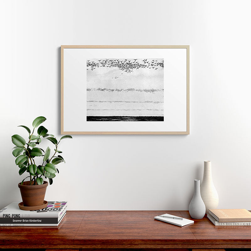 "The Later Flights of the Passenger Pigeon" by Frank Bond, 1920 (benefitting The Nature Conservancy) Framed Art Print