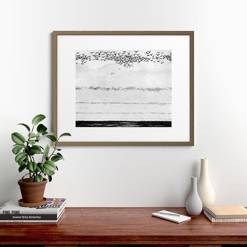 "The Later Flights of the Passenger Pigeon" by Frank Bond, 1920 (benefitting The Nature Conservancy) Framed Art Print