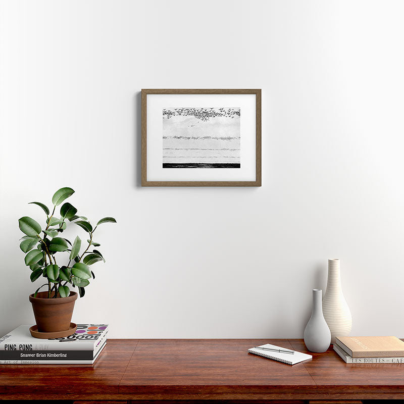 "The Later Flights of the Passenger Pigeon" by Frank Bond, 1920 (benefitting The Nature Conservancy) Framed Art Print