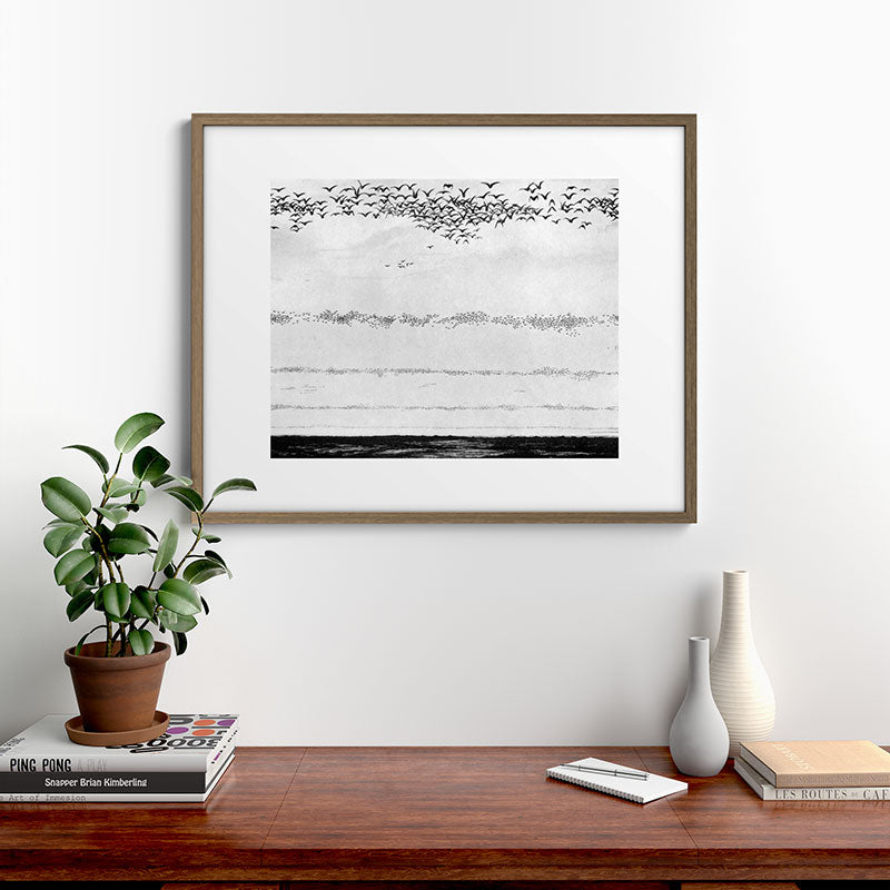 "The Later Flights of the Passenger Pigeon" by Frank Bond, 1920 (benefitting The Nature Conservancy) Framed Art Print