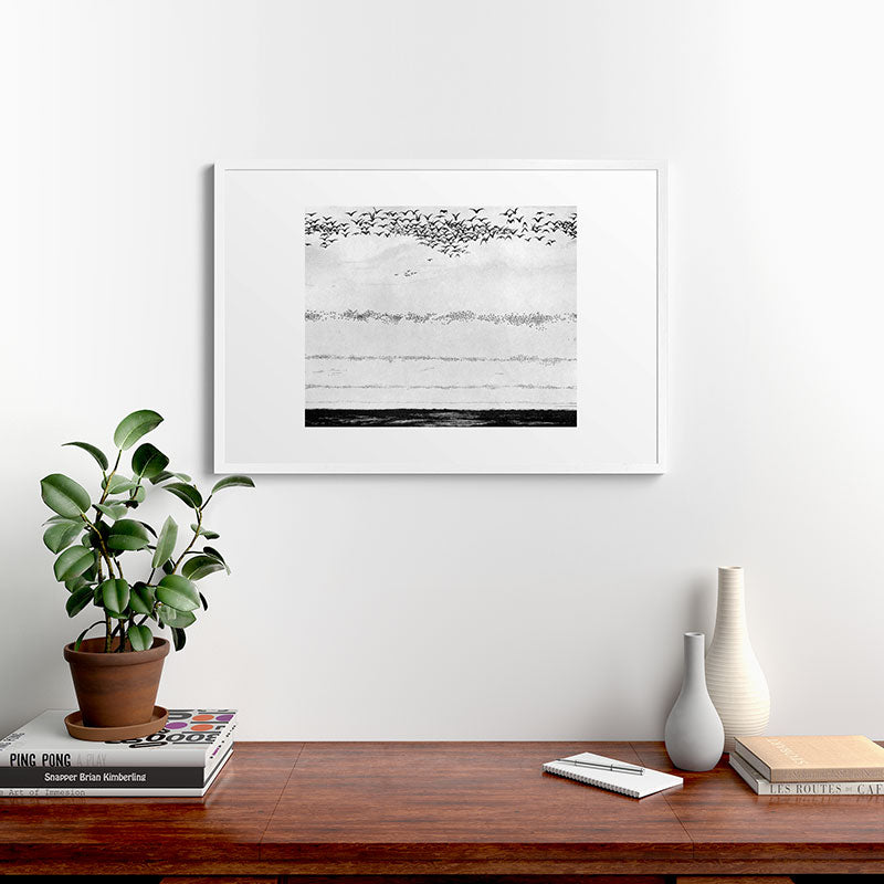 "The Later Flights of the Passenger Pigeon" by Frank Bond, 1920 (benefitting The Nature Conservancy) Framed Art Print