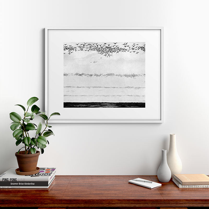 "The Later Flights of the Passenger Pigeon" by Frank Bond, 1920 (benefitting The Nature Conservancy) Framed Art Print