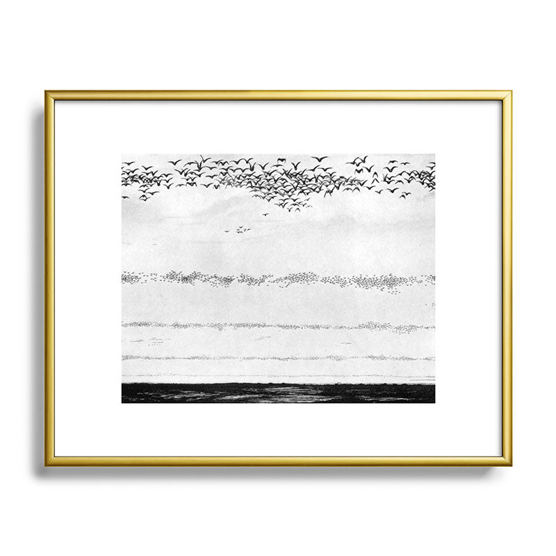 "The Later Flights of the Passenger Pigeon" by Frank Bond, 1920 (benefitting The Nature Conservancy) Framed Art Print