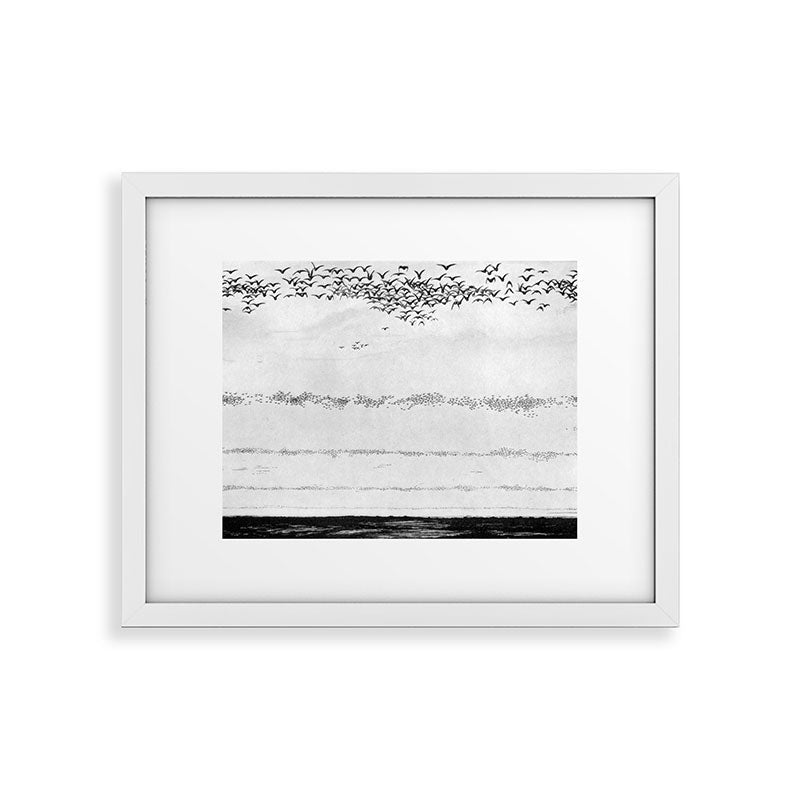 "The Later Flights of the Passenger Pigeon" by Frank Bond, 1920 (benefitting The Nature Conservancy) Framed Art Print