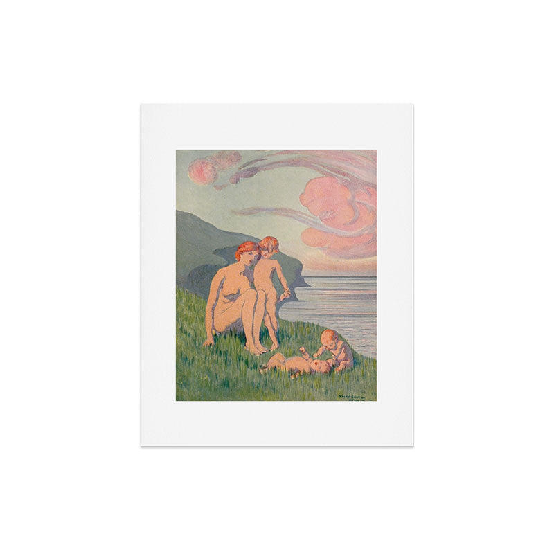 "The merriment of the two babes that crawl over the grass in the sun" Art Print