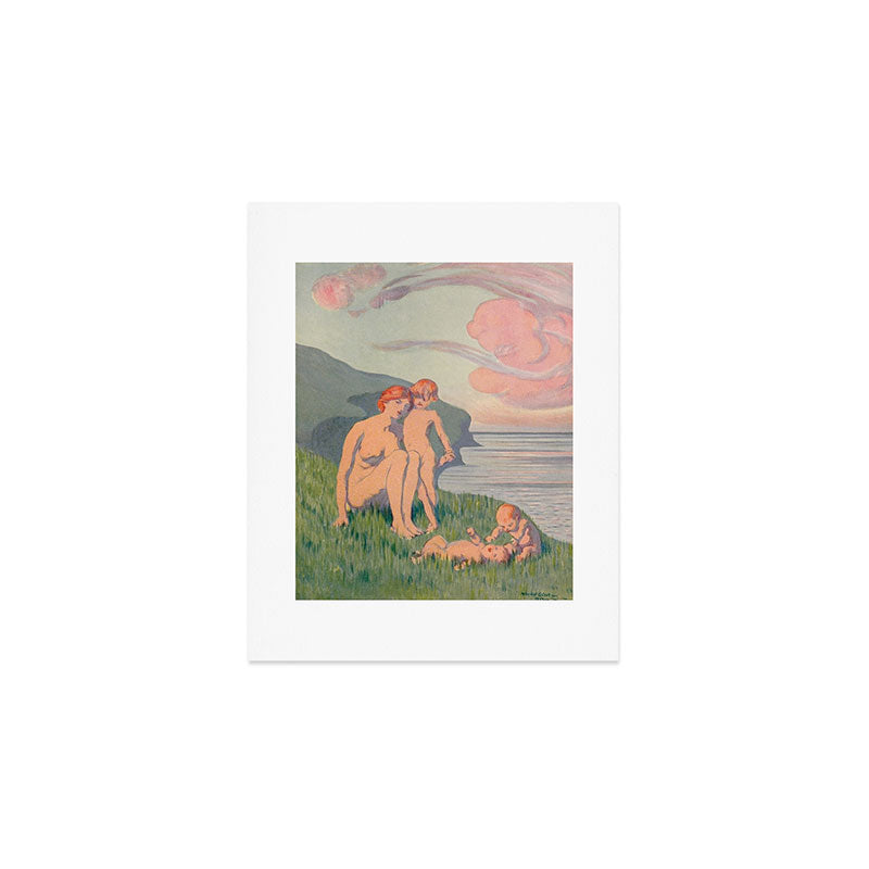 "The merriment of the two babes that crawl over the grass in the sun" Art Print