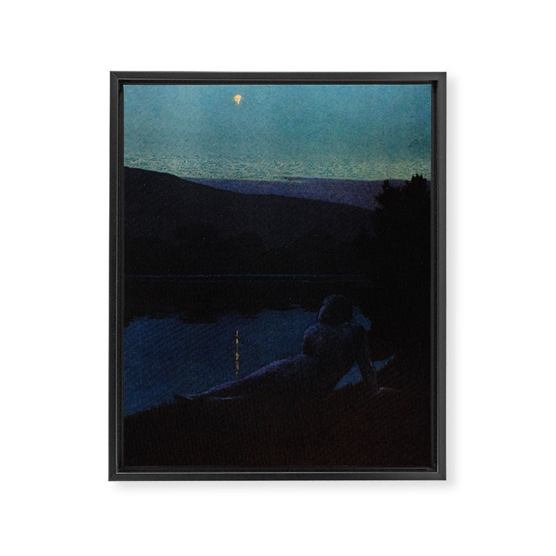 "The night follows along, with millions of suns, and sleep, and restoring darkness" (Margaret Cook) Framed Canvas Print