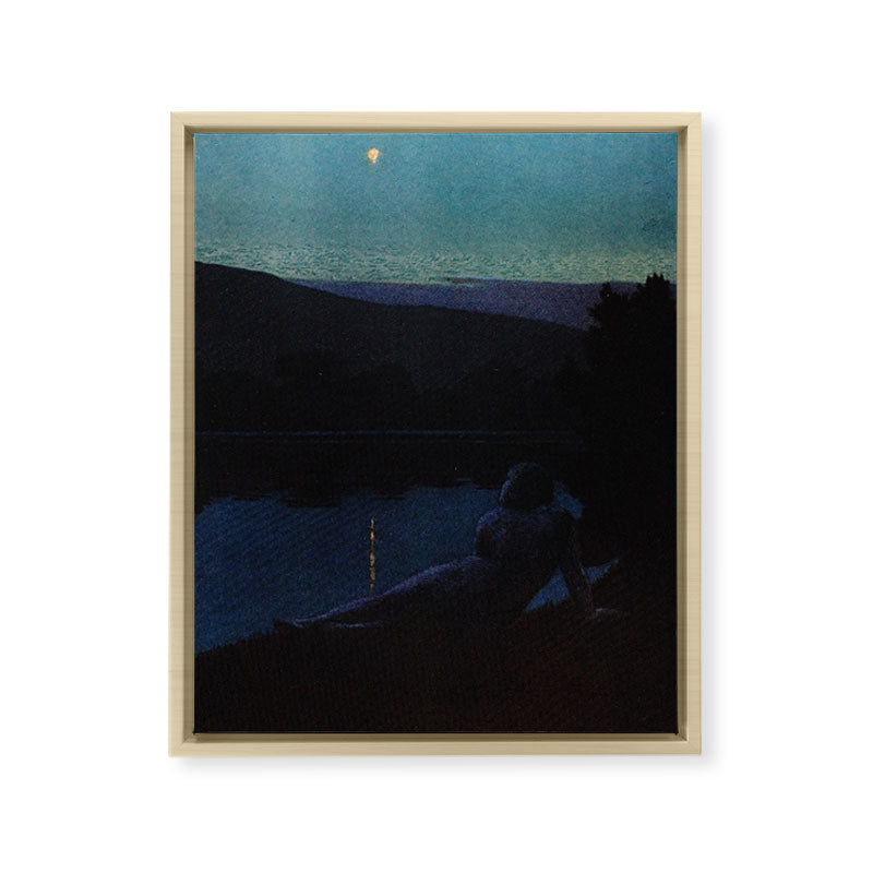 "The night follows along, with millions of suns, and sleep, and restoring darkness" (Margaret Cook) Framed Canvas Print