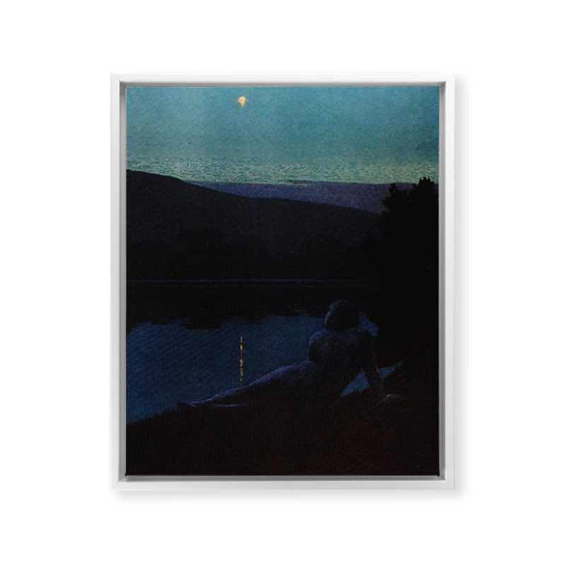 "The night follows along, with millions of suns, and sleep, and restoring darkness" (Margaret Cook) Framed Canvas Print