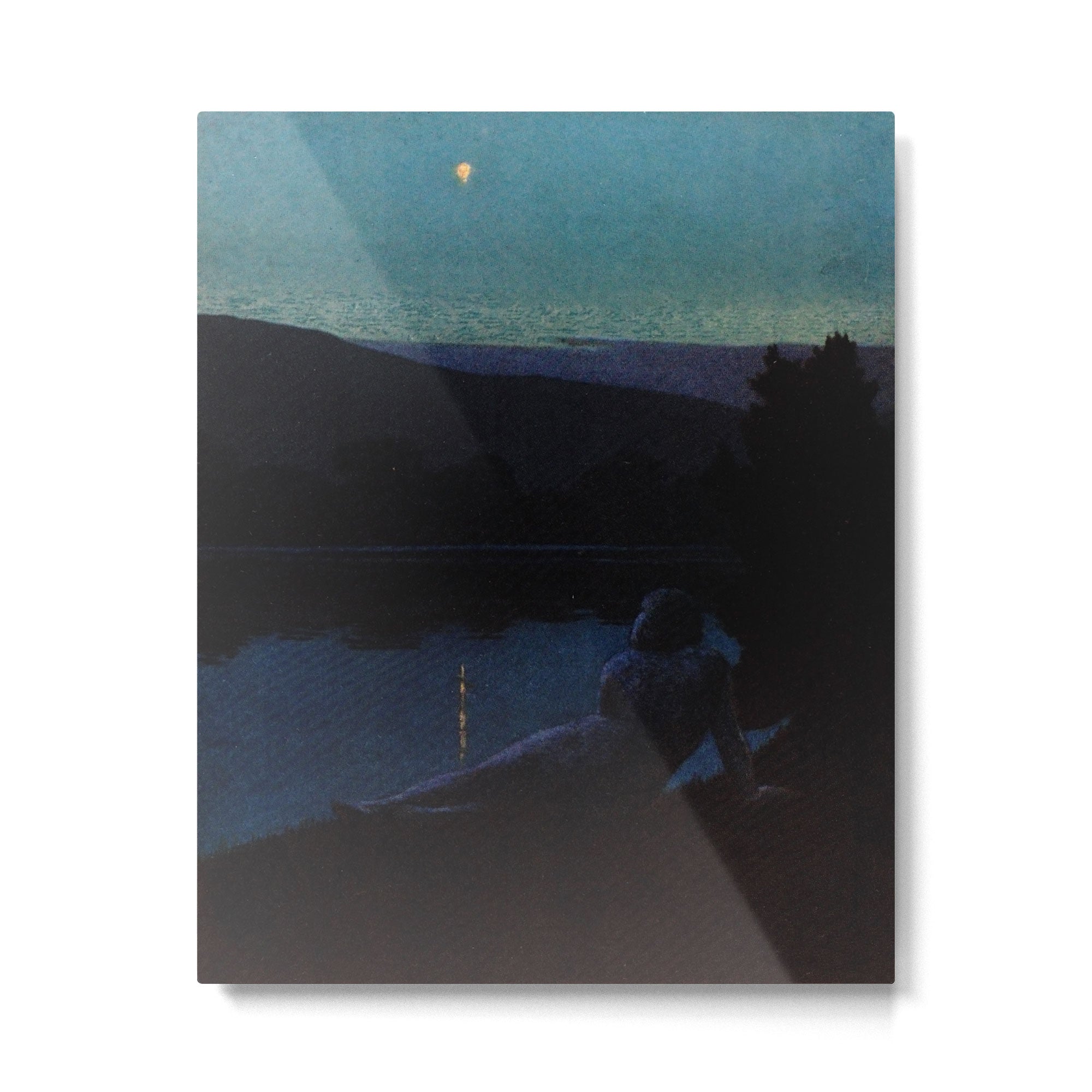 "The night follows along, with millions of suns, and sleep, and restoring darkness" (Margaret Cook) Metal Print