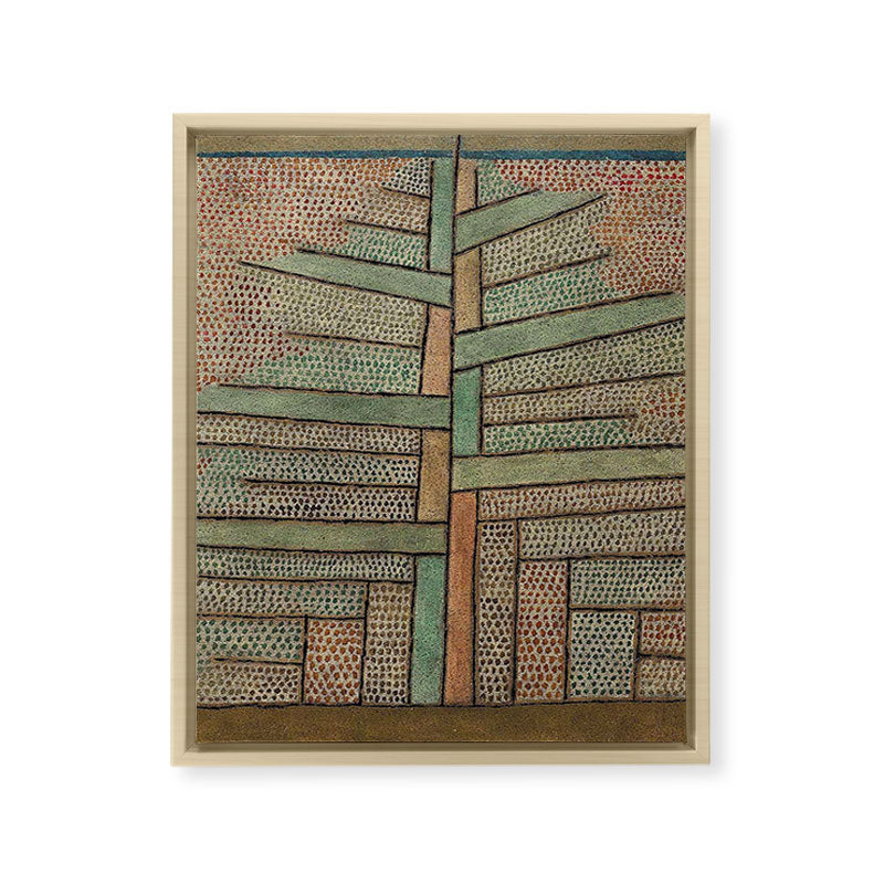 "The Pine Tree" by Paul Klee (1932) Framed Canvas Print