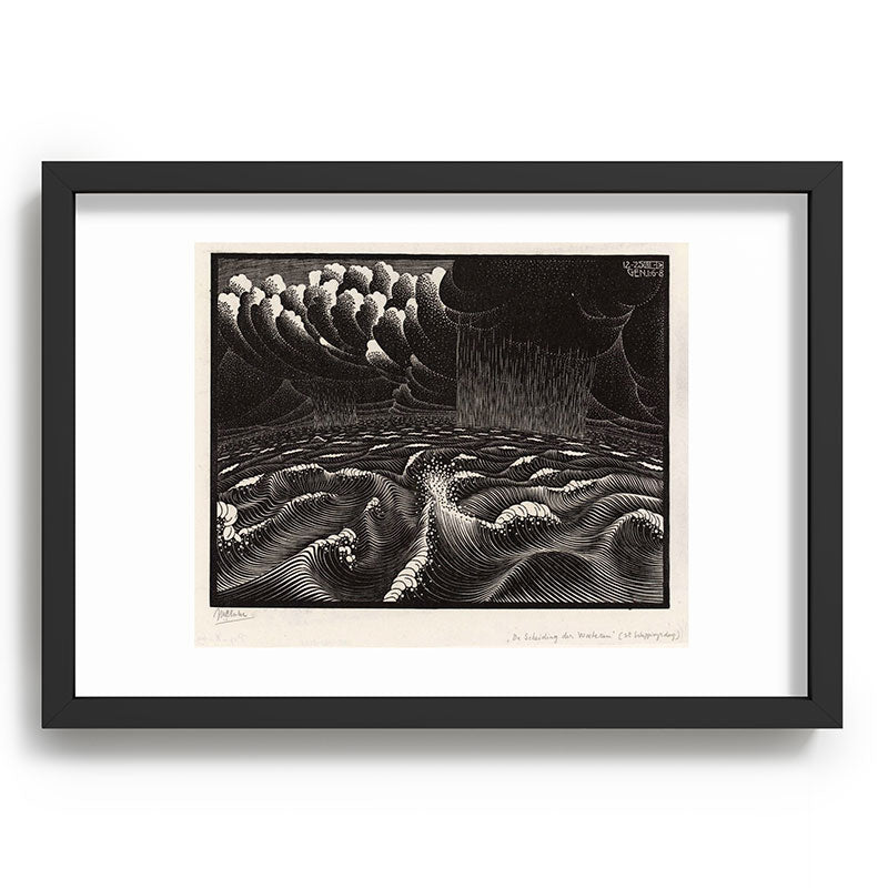 "The Second Day of Creation" by M.C. Escher Framed Art Print