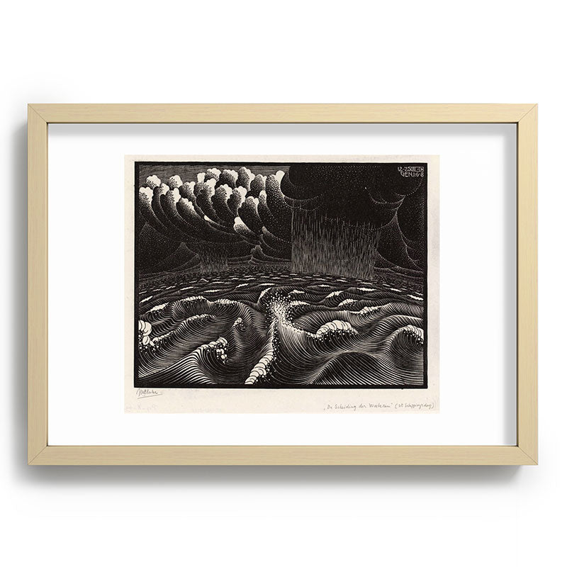 "The Second Day of Creation" by M.C. Escher Framed Art Print