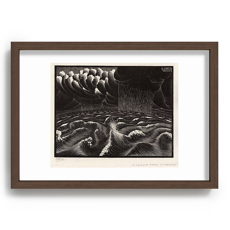 "The Second Day of Creation" by M.C. Escher Framed Art Print