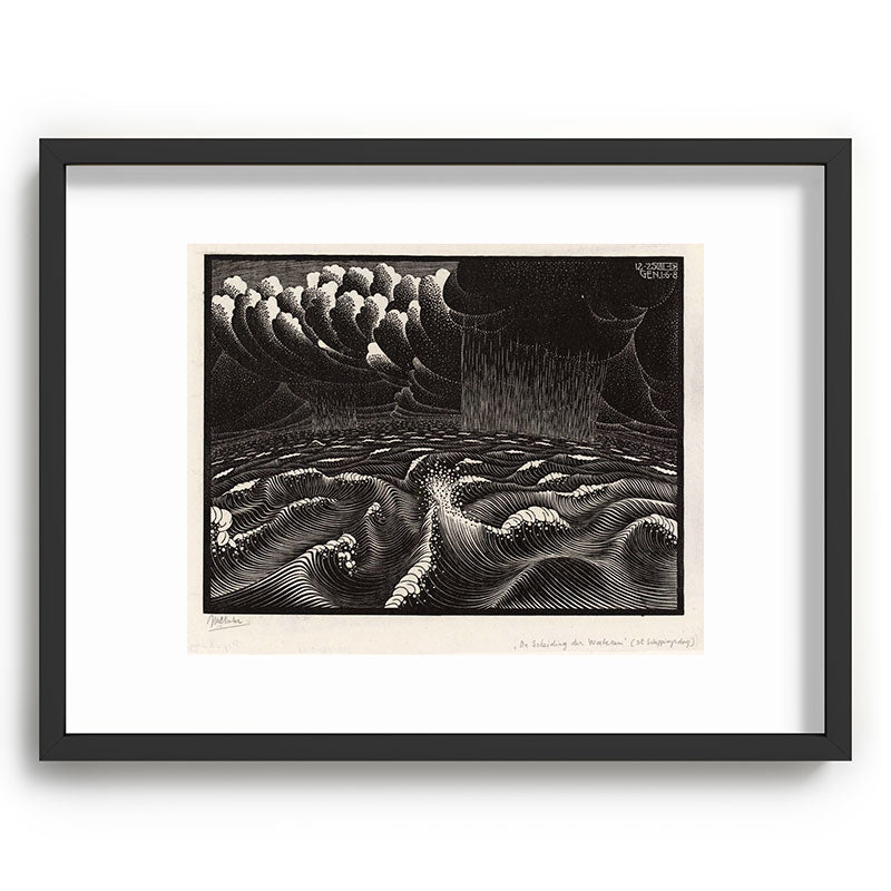 "The Second Day of Creation" by M.C. Escher Framed Art Print