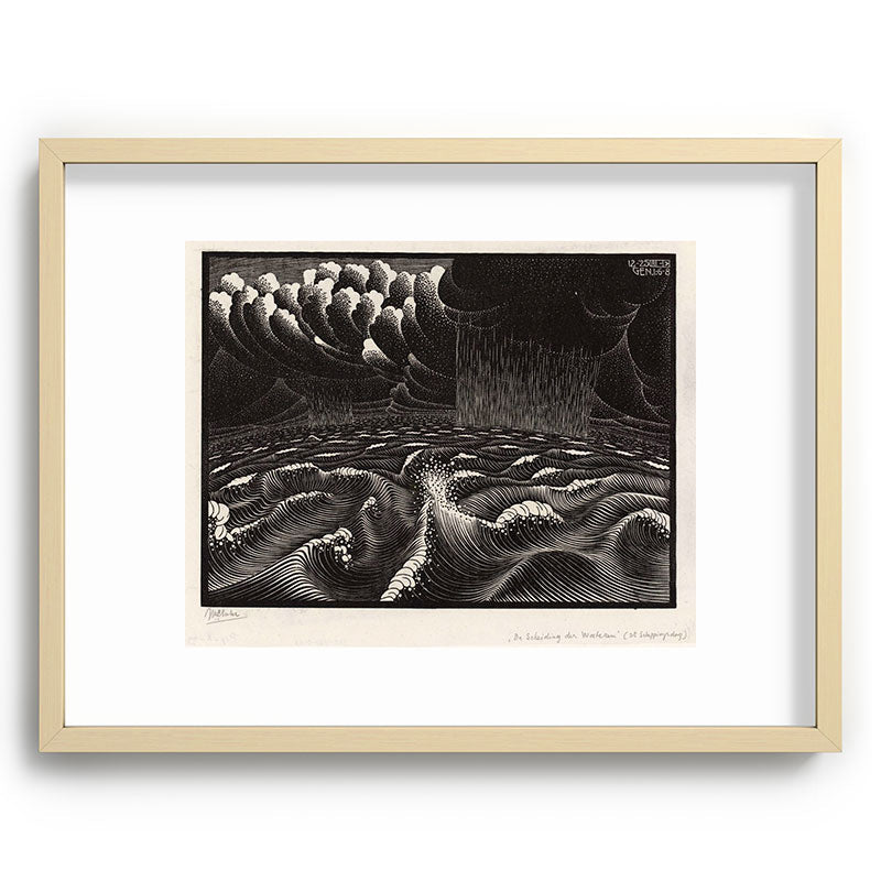 "The Second Day of Creation" by M.C. Escher Framed Art Print