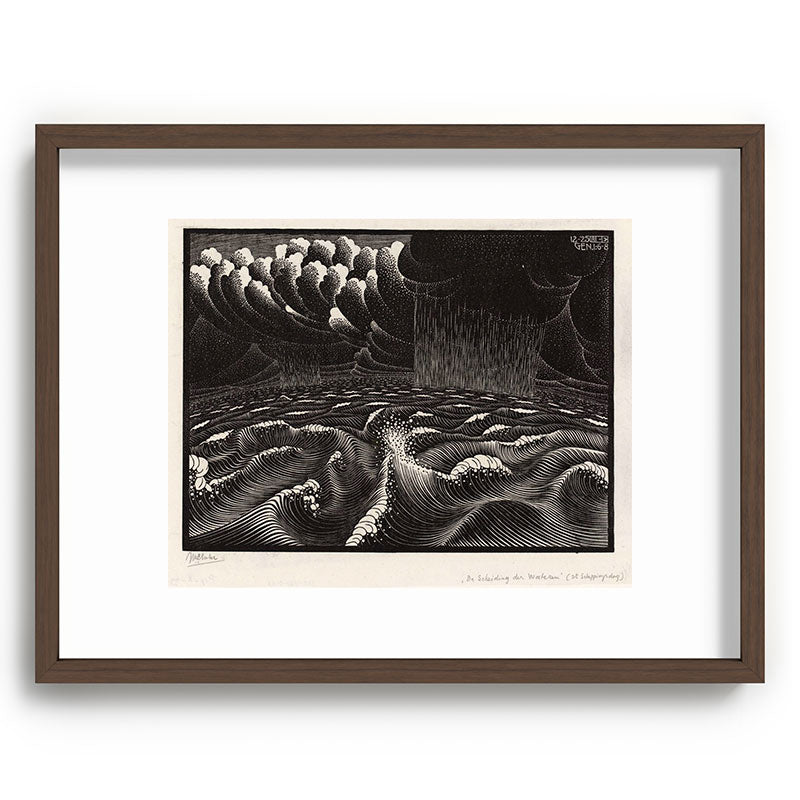 "The Second Day of Creation" by M.C. Escher Framed Art Print