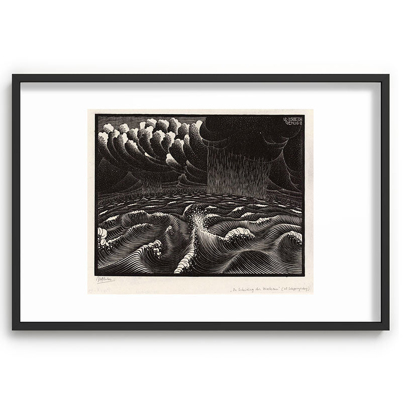 "The Second Day of Creation" by M.C. Escher Framed Art Print