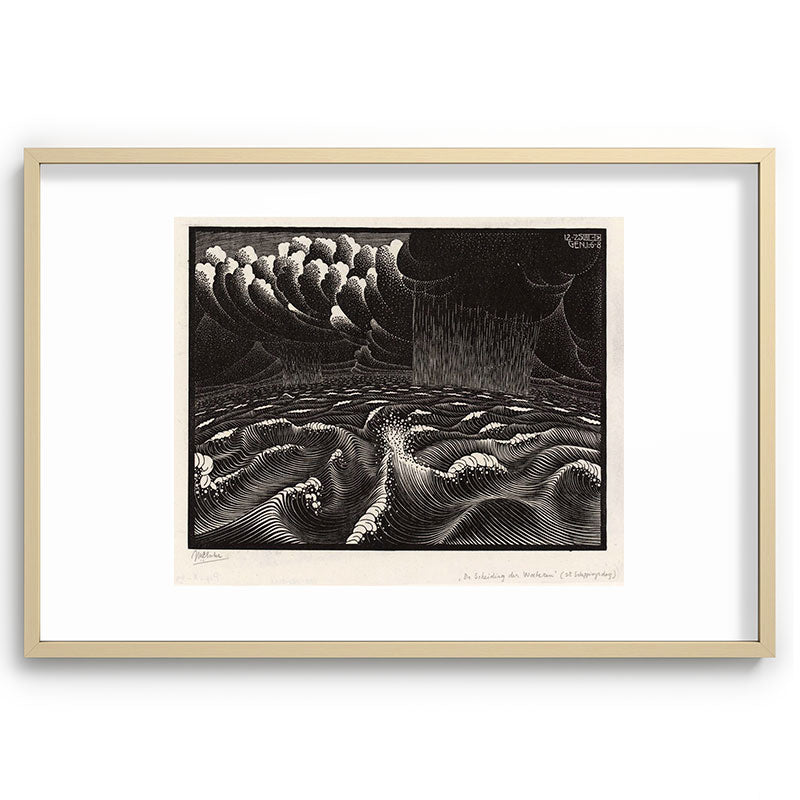 "The Second Day of Creation" by M.C. Escher Framed Art Print